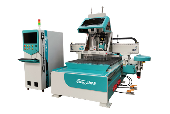 圓盤換刀+排鉆開料機